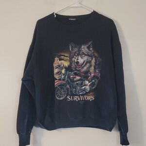 Vintage 1991 3D Emblem Harley Davidson Crewneck Sweatshirt Unisex Back Logo